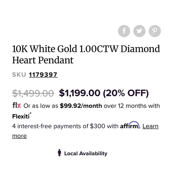 Sold -carat natural diamonds -Dazzling white gold Heart Necklace - Picture 6 of 6